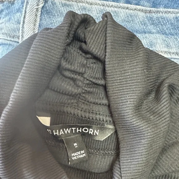 41 Hawthorn Black Ribbed Turtleneck - Picture 2 of 3